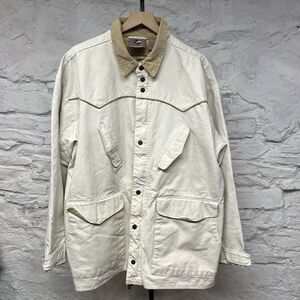 Don’t Mess With Texas Canvas Western Ranch Jacket Corduroy Collar Vintage 90s